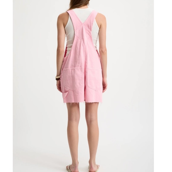 NWT Denimist Free People Relaxed Overall Short Garment - Dyed Orchid Pink Causal - Picture 4 of 12